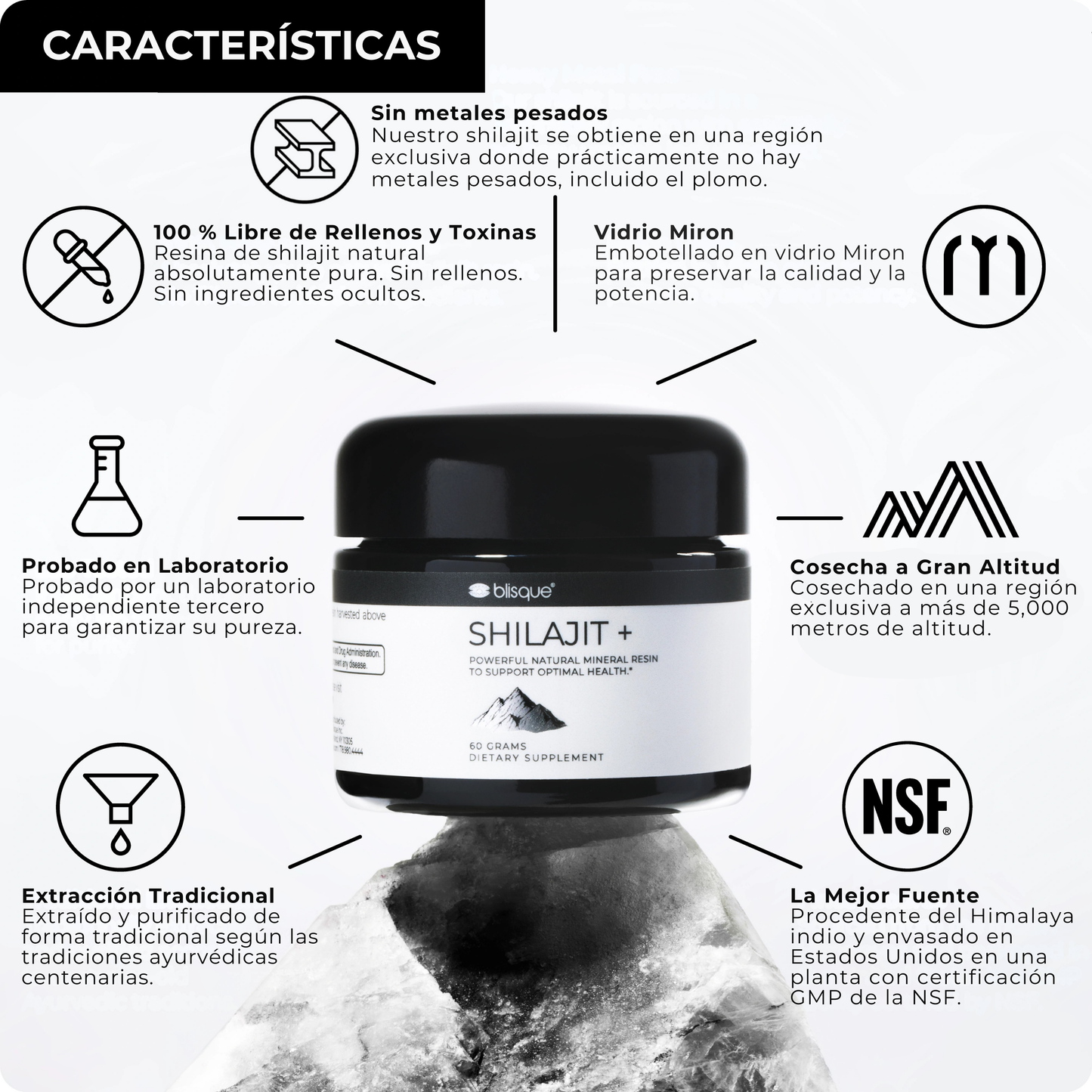 Shilajit Puro de Alta Montaña