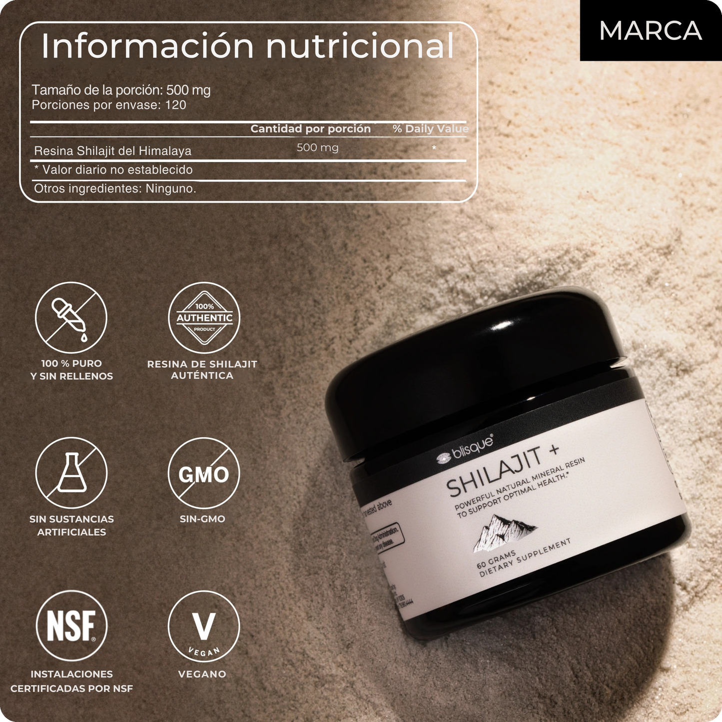 Shilajit Puro de Alta Montaña