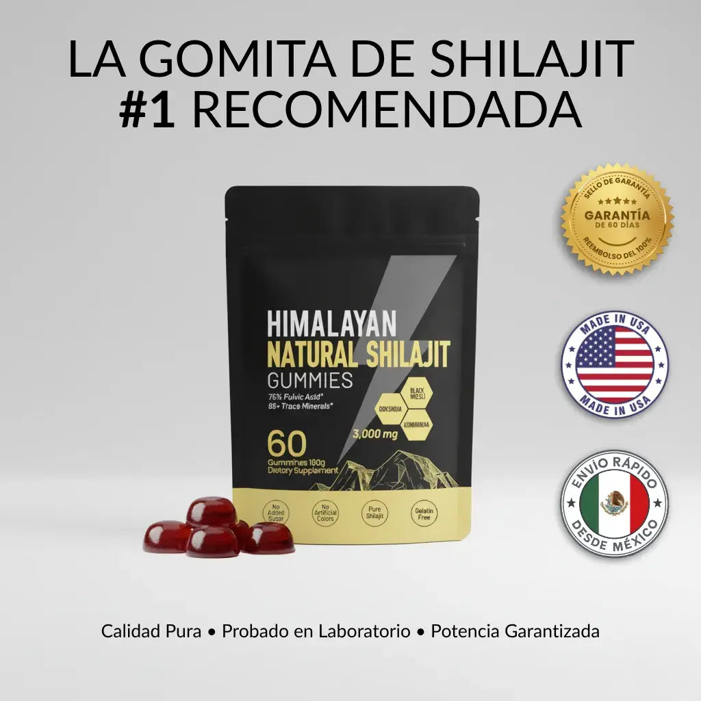 Gomitas de Shilajit para Vigor y Energía Masculina